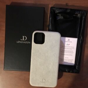 LONGVADON Brand New Alcantara Phone Case for iPhone 11 Pro Max